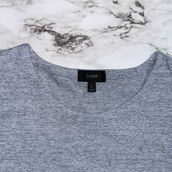 J. Crew | Short Sleeve Sweater Drawstring | Grey | Womens | XL - Picture 4 of 6